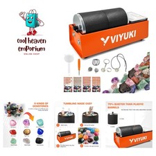 Professional Rock Tumbler Kit - Double Drum 6LB Lapidary Polisher for Adults ...