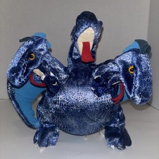 Folkmanis Plush Three Headed Winged Dragon Stuffed Hand Puppet Blue 16"