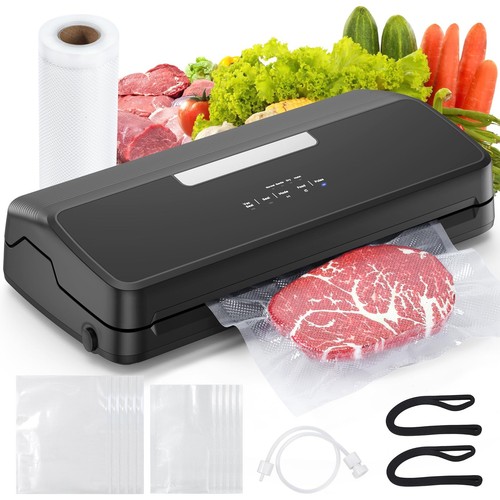 Vacuum Sealer Machine, 7-in-1 Vacuum Sealer for Food with Built-in Cutter and...