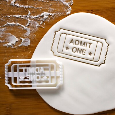 Admit One Ticket Keksausstecher | Karneval Geburtstag Einladung Retro VIP Keks