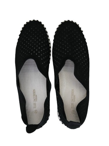 ILSE JACOBOSEN HORNBAEK TULIP BLACK LOAFERS SLIP ONS FLATS WOMENS SZ 7.5 8 EU 38 - Bild 9 von 14
