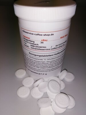 120 Reinigungstabletten Kaffeevollautomaten Reinigungstabs  1,2g inkl. Dose