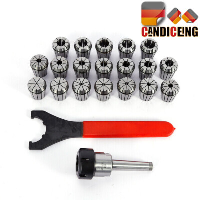 21Tlg MK2 MTB2 ER32 M10 Spannzangen Satz Spanner CNC Werkzeug Spannzangenfutter