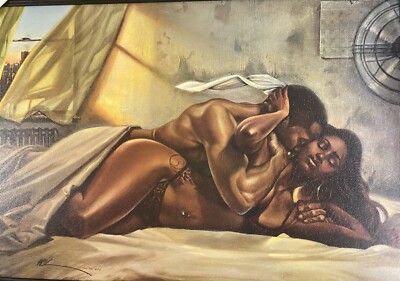 New Textured Black Framed INSEPARABLE Black Love 27x39  Digital Print Poster