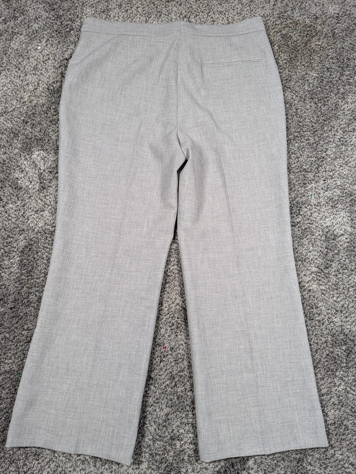 Pantalones St John Mujer 14 Gris Pierna Ancha Acampanados Pantalones Ligeros 37x27 Foto 2 de 4