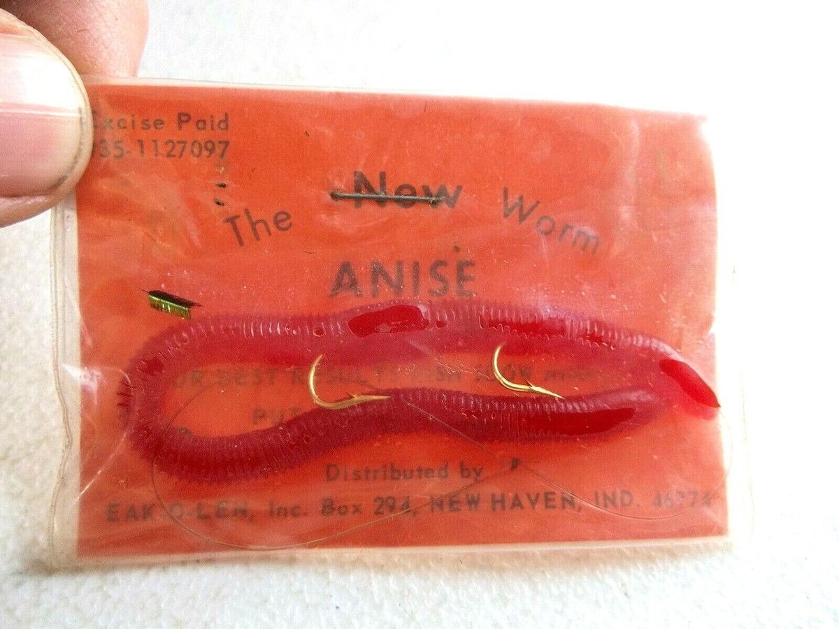 The New Worm ANISE Red New/Old Stock Fishing Lure Distributed by Eak-O-Len Inc. | eBay The New Worm ANISE Red New/Old Stock Fishing Lure Distributed by Eak-O-Len Inc. | eBay