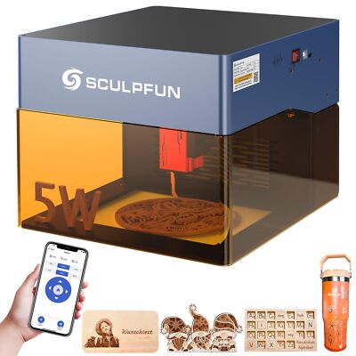 Sculpfun iCube 3W/5W/10W Lasergravierer mit Rauchfilter 130X130MM