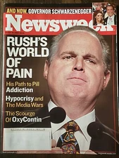 Rush Limbaugh  Newsweek Magazine October 20, 2003 Arnold Schwarzenegger