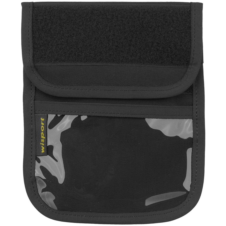WISPORT HOMMES TACTIQUE CORDURA PORTEFEUILLE SÉCURITÉ COU PORTE D'ARGENT NOIR - Photo 1/1
