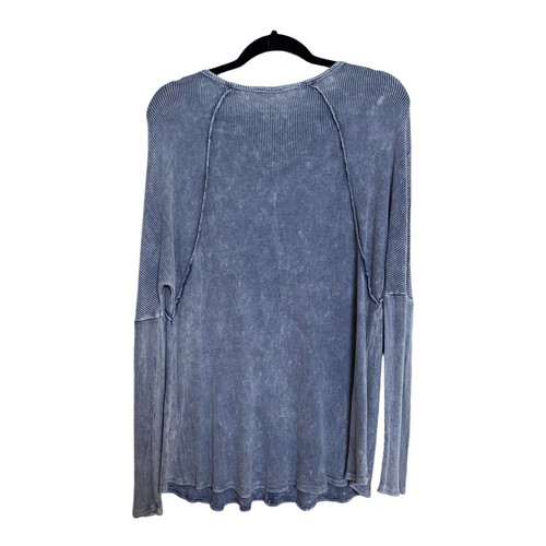 143 Story by Line Up Mineral Wash Tunic Top SZ Medium Ribbed Knit Drop Shoulder - Picture 2 of 4