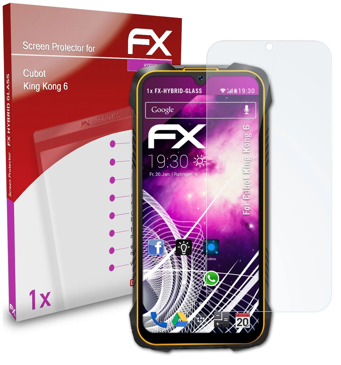 6 Pezzi BROTECT HD-Clear Pellicola protettiva per Cubot King Kong Mini 3 (Fronte+Fotocamera