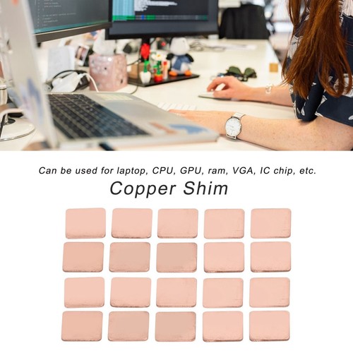 20Pcs Heat Sink Shim Fast Heat Dissipation Professional Copper Shim - Afbeelding 6 van 21