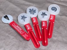 5 Sizzix Paddle Punch Primitive Hearts, Star,...