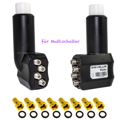  Gigablue Rocket Quattro LNB 0,1dB SAT Multischalter Multifeed HDTV 4K LNC LMB