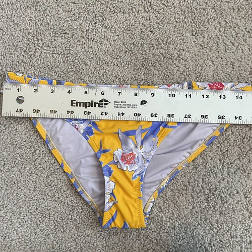 Letarte Luxe Ibiza Bikini Bottoms Women's Size Small S Yellow Tropic Floral $92 - Picture 11 of 12