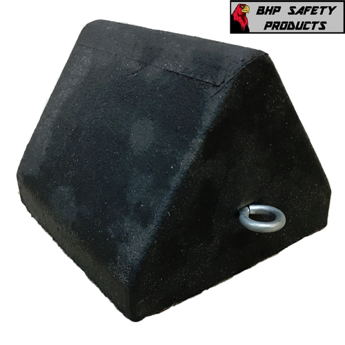HEAVY DUTY SOLID RUBBER WHEEL CHOCK FOR TRUCKS & HEAVY EQUIPMENT 15 LB (2 EACH) - Picture 4 of 4