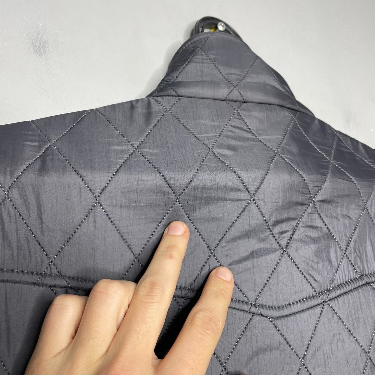 Barbour International Womens Gray Quilted Polaquilt Jacket Barbour International Womens Gray Quilted Polaquilt Jacket