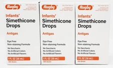Rugby Infants Gas Relief Drops (Dye Free) 30 mL -3 Pack -Exp Date 10-2026