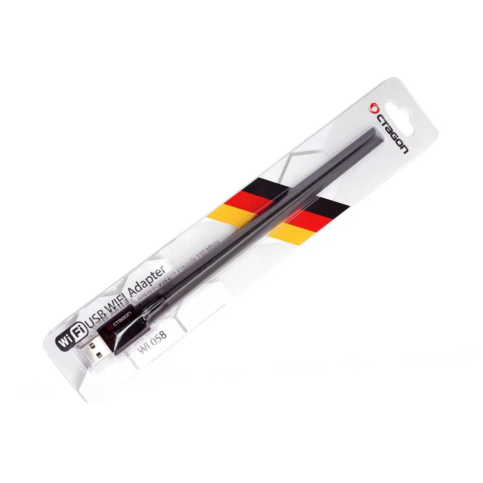 Octagon WL058 150Mbit/s USB 2.0 WLAN Adapter mit +5dB Antenne Schwarz - Bild 4 von 4