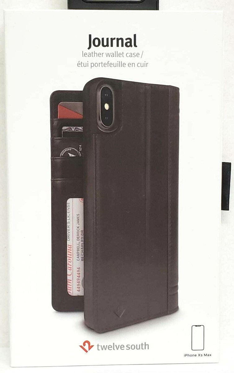 Twelve South Journal for iPhone Xs MAX Wallet Folio Case - Black 