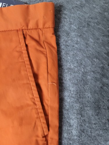 Pantaloni chino Tommy Hilfiger TH Flex elasticizzati uomo 33x32 arancioni vestibilità personalizzata - Foto 5 di 13