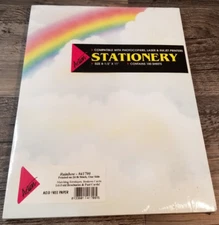 8.5" x 11" Action Rainbow and Clouds Stationary 24 LB Stock 100 Sheets