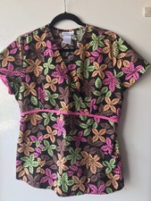 womens scrub tops large
