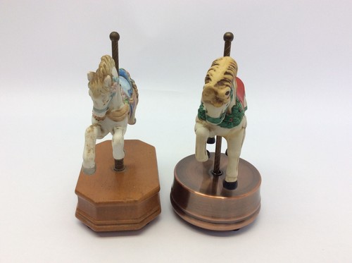 Vintage GM Taiwan S gebraucht Pferd Spieluhr Spieluhren Karussell Figuren Figuren - Bild 7 von 12