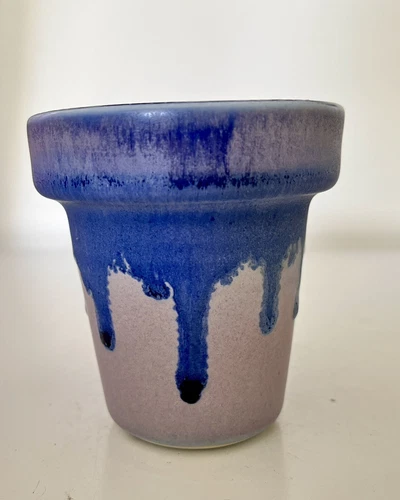 Brand New Handmade Clay Enamel Glazed Succulent Planter/ Pot Drainage Taro #217