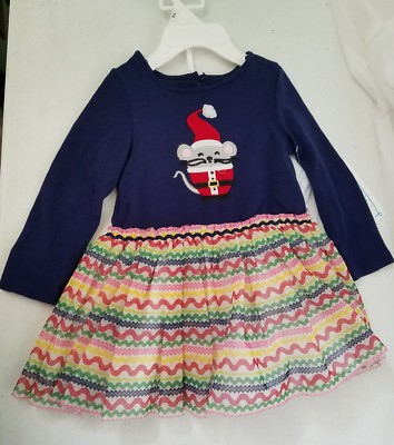 18 Month Holiday Dress Long Sleeve Zulilly Marmellata Christmas Mouse Baby