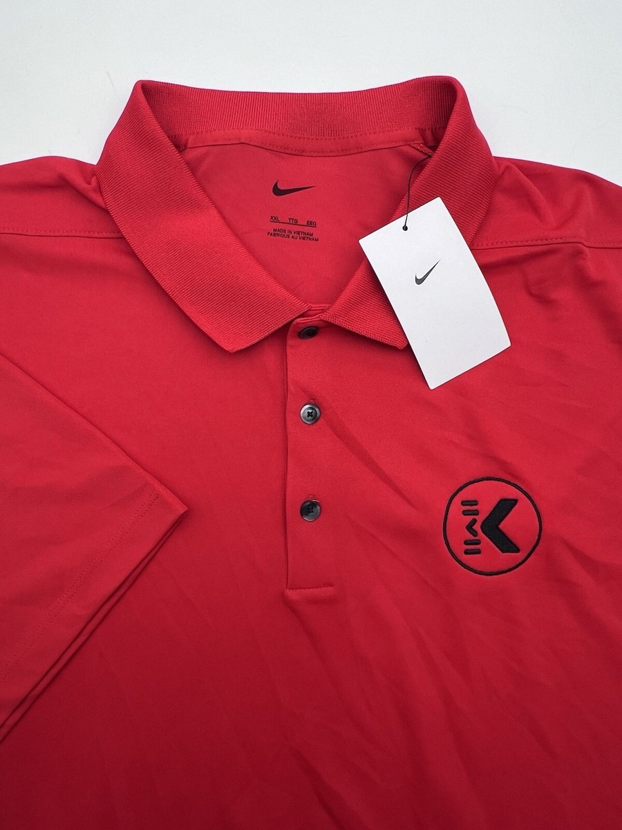 Nike Mens Dri-Fit Micro Pique Polo Red Size XXL Short Sleeve
