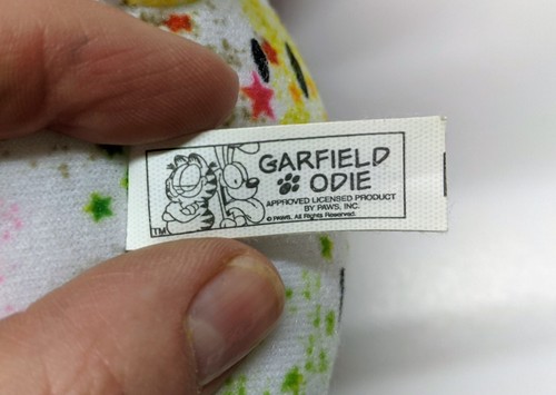 Garfield Cat Multi Colored Star Pattern 12" Plush Toy Garfield Odie Toy Factory - Picture 4 of 5