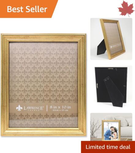 Premium High-Quality Gold 8x10 Picture Frame - Versatile - Wall Mount/Tabletop - Picture 1 of 6