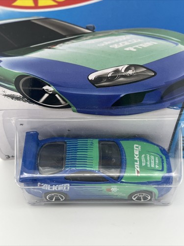 2014 Hot Wheels TOYOTA SUPRA H City FALKEN Night Burnerz Blue/Green 1:64 RARE! - Picture 5 of 9