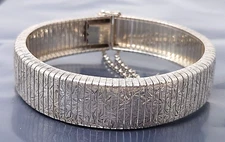 Vintage Silpada Sterling Silver 925 Colosseum Wide Bracelet 8"