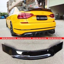 Glossy Black Rear Trunk Spoiler Wing Fits For Volkswagen VW Passat 2012-2018