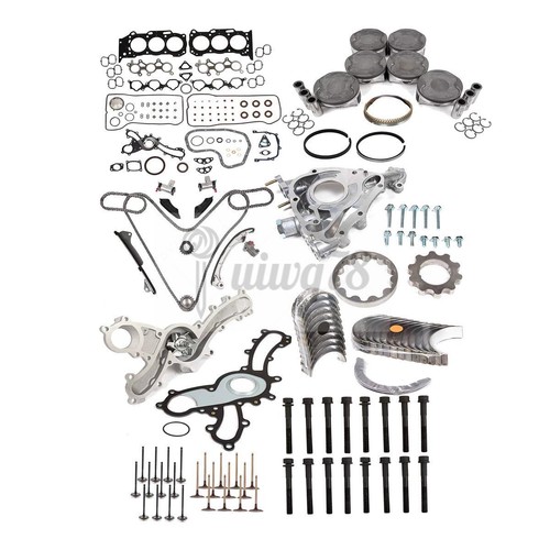 2GRFE Engine Overhaul Rebuild Kit Piston Set Crankshaft Main Bearing For Toyota