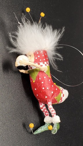 Krinkles Sock with Snow Globe Figurine Patience Brewster Dept 56 No Box 3.5 in - Picture 3 of 4