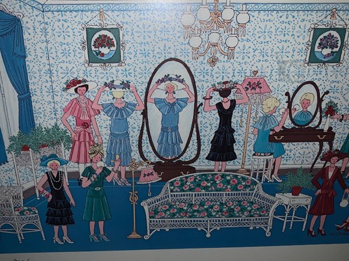 Powder Fresh & Hat 1920's Era Numbered Signed & Framed Print by Jo Sickbert ❤️m9 - Picture 5 of 10