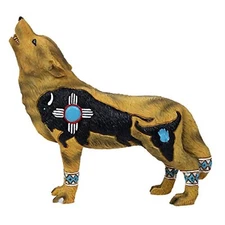 Pacific Trading Buffalo Wolf Figurine 6 Inch Multicolor