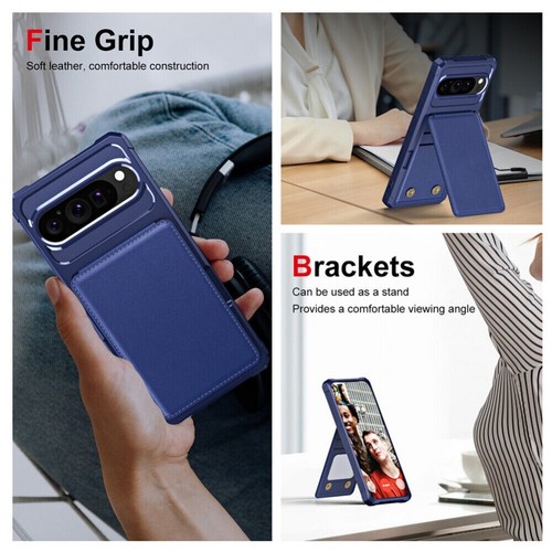 For Google Pixel 9 Pro XL 8 8A 9A Case Card Holder Flip Leather Shockproof Cover - Picture 41 of 59