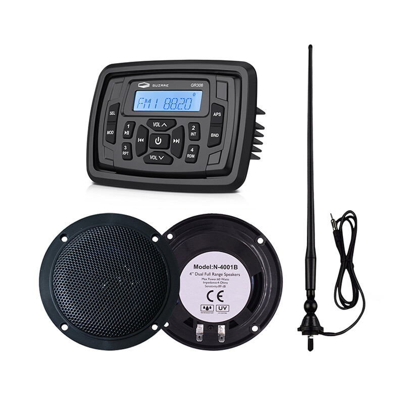 Bluetooth Audio Receiver Boat Radio Package For Atv Utv Car