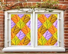 3D Branches 1863NAO Window Film Print Sticker Cling Stained Glass UV Block Fa