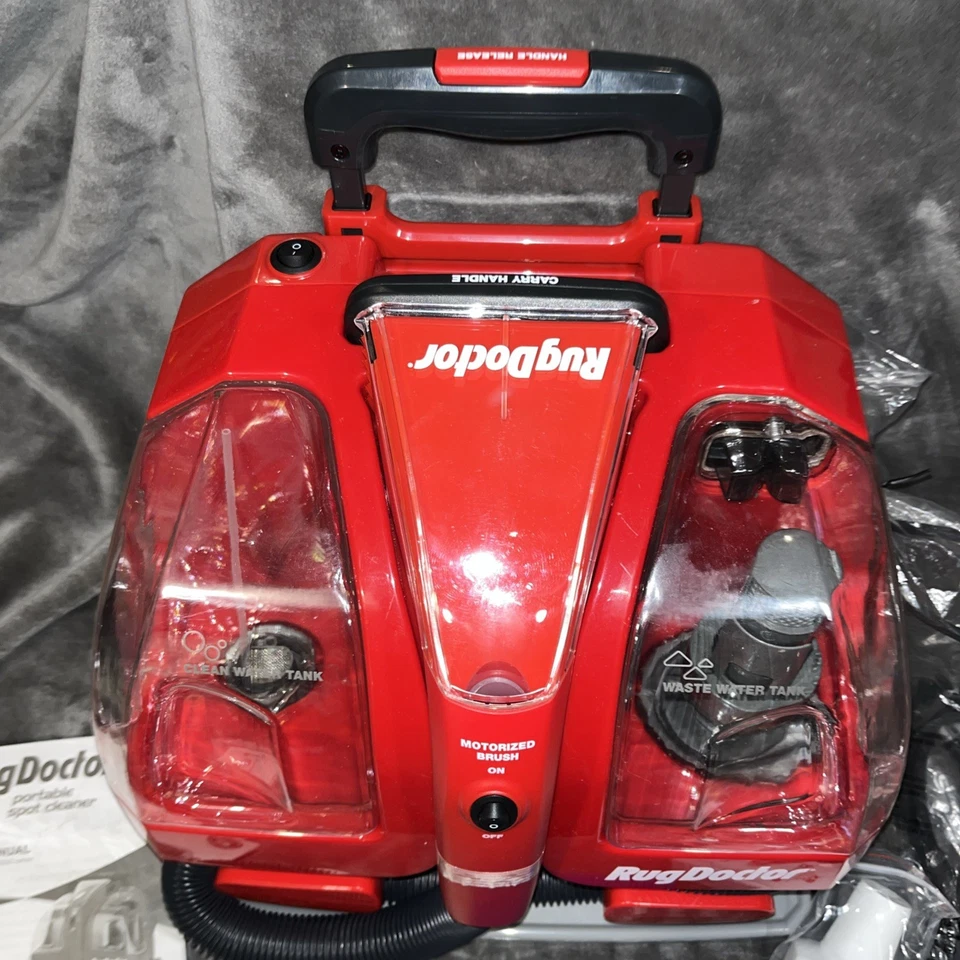 Alfombra DoctorPortable Rodante Tapicería Alfombra Limpiador de Manchas, Rojo - PROBADO, NUEVO #93303 Foto 3 de 4