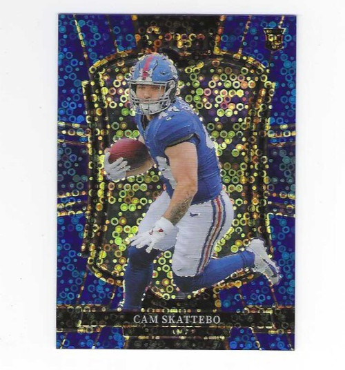 2025 Select Cam Skattebo Rookie Premier Level Blue Disco Prizm 3/25