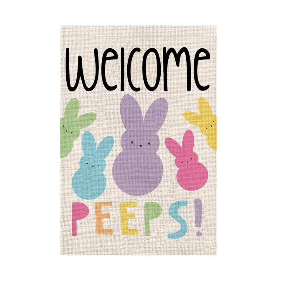 Welcome Easter Garden Flag Spring Yard Outdoor Farmhouse Decoration B5O27518
