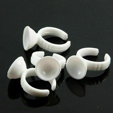 Lot Tattoo Ink Cups, Plastic Pigment Rings Holder, For Makeup Eyebrow, 100pcs