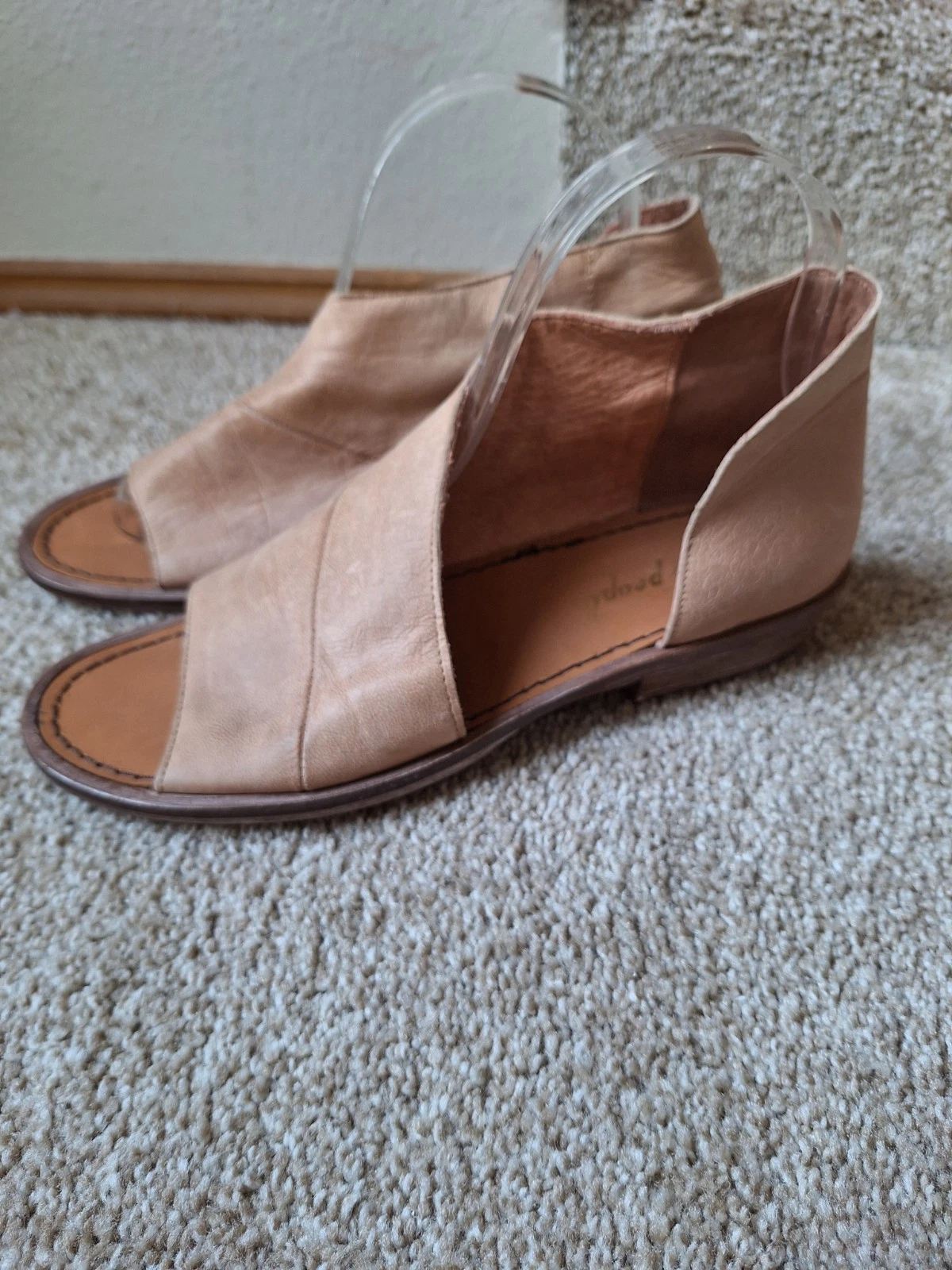 MBT Free People Mont Blanc sandalo da donna in pelle marrone chiaro taglia 37 5 (7 5)