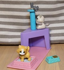 VTG 1992 By Kenner Littlest Pet Shop Cutesy Kittens With Kitten Playhouse