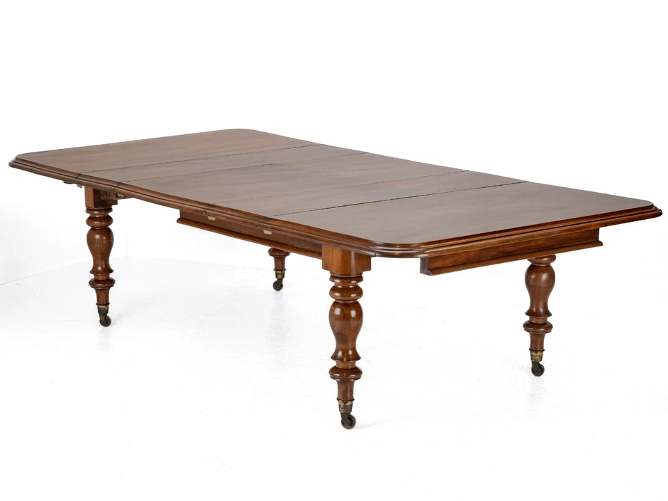Superb Large Early Victorian 9ft Mahogany Pull-out Extending Dining Table c1850 - Image 4 of 4